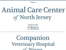 Tablet Screenshot of animalcarecenternj.com